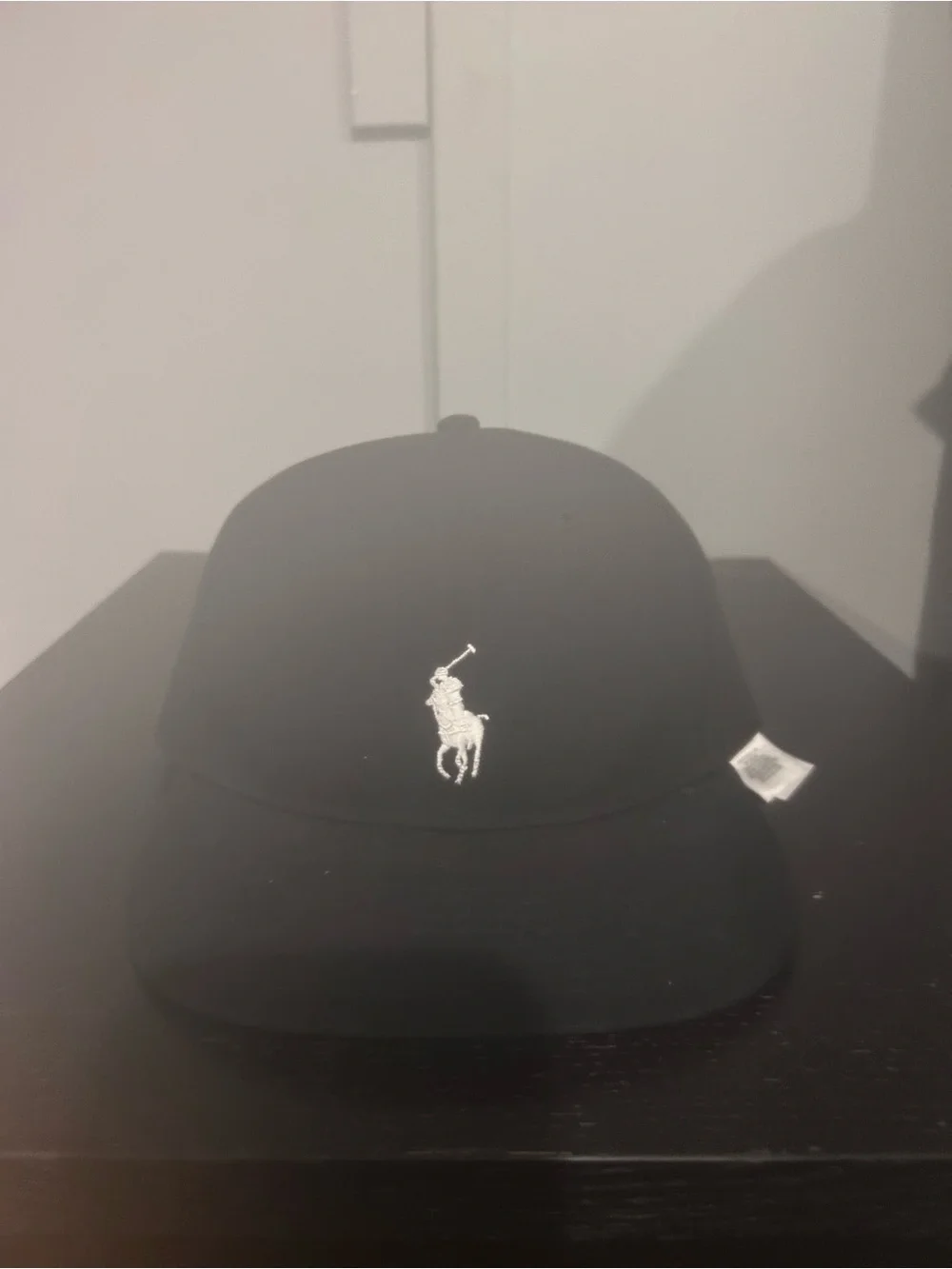 Polo by Ralph Lauren Black Baseball Hat with White Pony Logo
